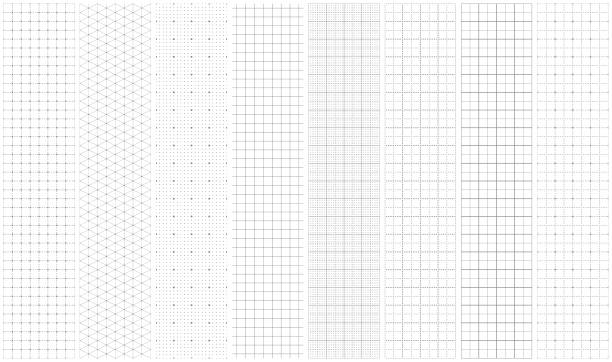 nahtloses graphenpapier - nahtloses muster grafiken stock-grafiken, -clipart, -cartoons und -symbole