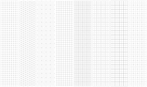 nahtloses graphenpapier - nahtloses muster grafiken stock-grafiken, -clipart, -cartoons und -symbole