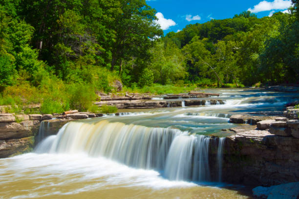 istock Waterfall-Cataract Falls-45 ft Drop- On Mill Creek-Owen County Indiana 1304585404