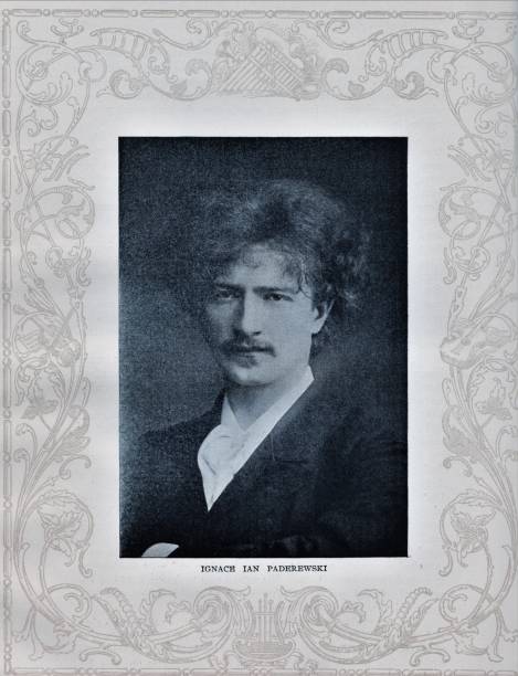 Ignace Ian Paderewski Pianist from Poland Pianist Ignace Ian Paderewski was born November 1860 in Poland (an area now Ukraine) and died June 29, 1941, in New York, USA. Illustration published in Beautiful Melodies compiled by Joseph Winner (J.H.Moore & Company, Philadelphia and Chicago) in 1895. ian stock illustrations