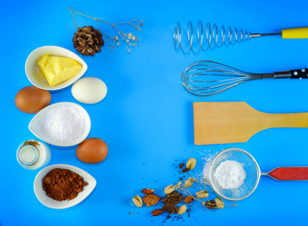 istock Equipment and ingredients for making cakes and cookies 1304587727