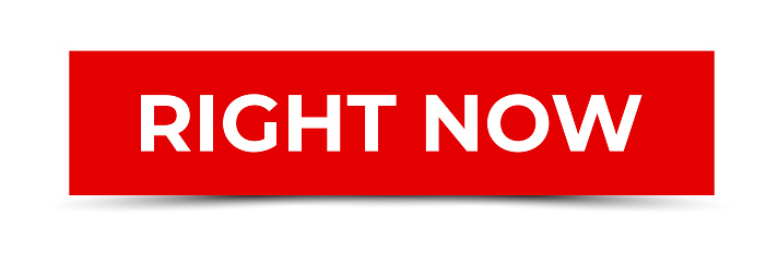 Right Now Sticker Right Now Sticker Banner Label Ribbon Template Vector Stock ...