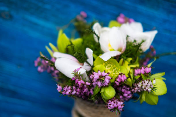 beautiful wedding bouquet with white flowers and roses