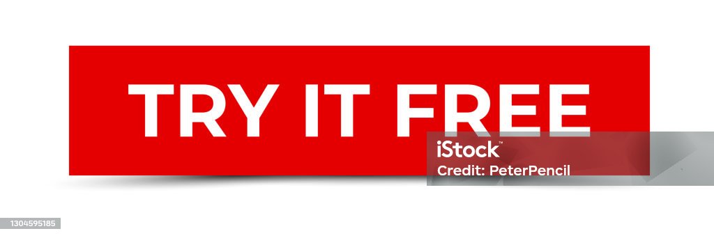 Try Ribbon Try It Free Sticker Banner Label Ribbon Template Vector Stock ...