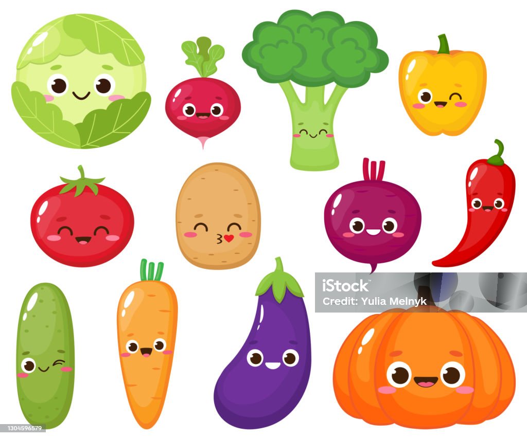 Cute Cartoon Vegetable Collection Vector Stock Illustration - Download  Image Now - Anthropomorphic Face, Anthropomorphic Smiley Face, Beet - iStock