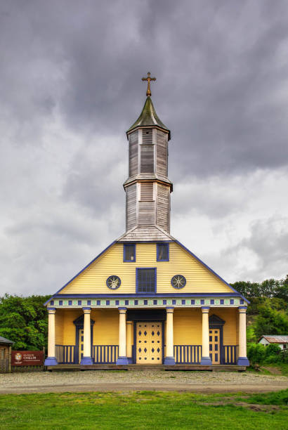 The church of Chelin is a Catholic church located in the town of Chelin, in Chiloé in southern Chile. It is part of the group of 16 wooden churches of Chiloé listed as a National Monument