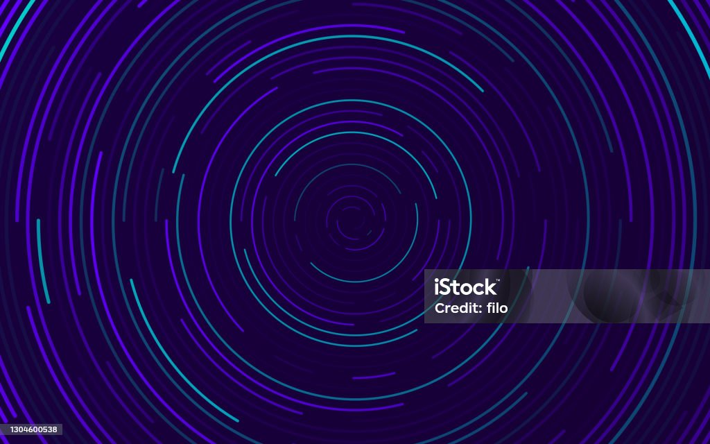Circling Abstract Tech Zoom Background Stock Illustration - Download ...