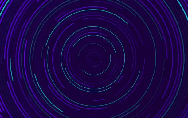 Vector illustration of Circling Abstract Tech Zoom Background