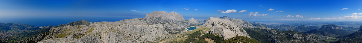 The valley of Livigno as seen from above (5 shots stitched)