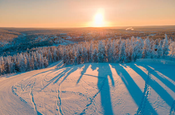 istock Winter Sunrise Above The Forest 1304602582
