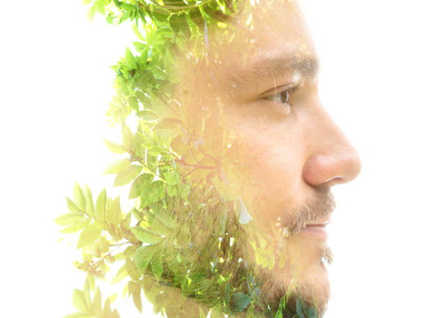istock A man's profile portrait combined with a tree double exposure 1304608064