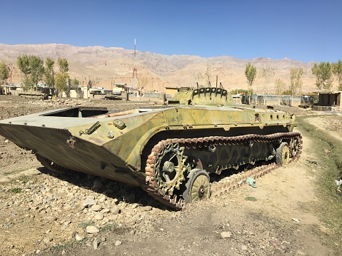 Tank on display in Afghanistan