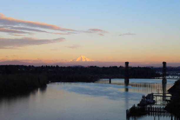 istock Serene view of My Hood and Willamette river 1304611968