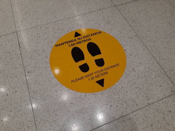 istock distance signage on the floor 1304612139