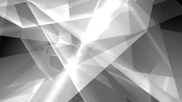 istock Abstract gray geometric shapes in 3d. 1304625403