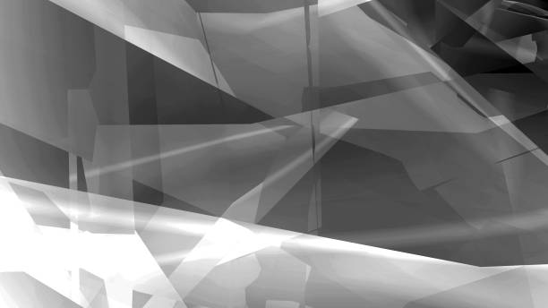 istock Abstract gray geometric shapes in 3d. 1304625466