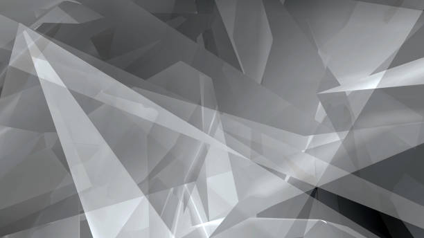 istock Abstract gray geometric shapes in 3d. 1304625632