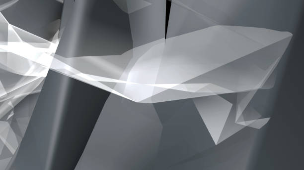 istock Abstract gray geometric shapes in 3d. 1304625844
