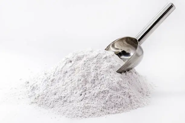 Photo of calcium oxide, also called quicklime, quicklime. Industrial product used in construction