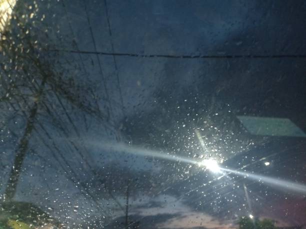 istock raindrops on the windshield of the car 1304642318