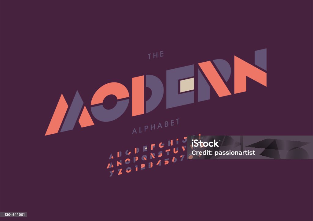Moderne Abc Modern Alphabet Stock Illustration - Download Image Now - Abstract ...