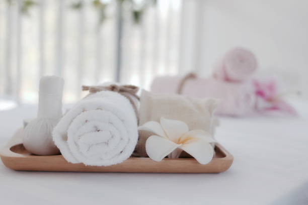 istock Spa accessories,Beautiful composition of spa , spa relax concept,  herbs for massage, beautiful sap set on wood table,For marketing products