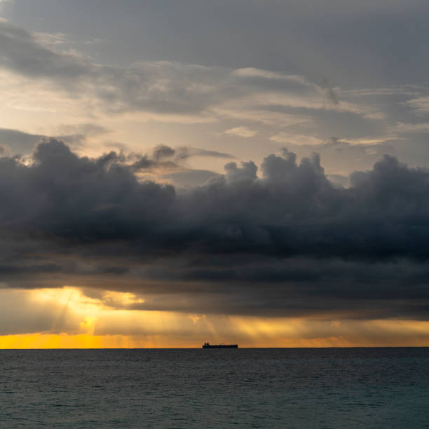 Amazing sunset at Koh Rong island, Cambodia.