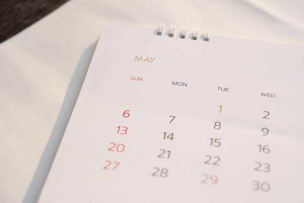 istock Close up White calendar in planning concept. 1304664844