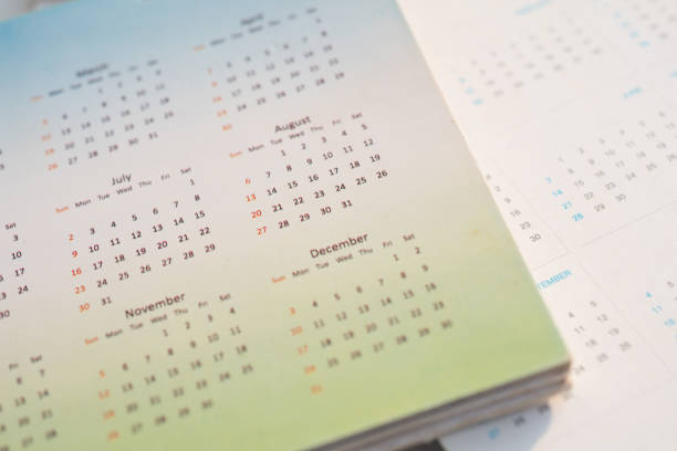 istock Close up White calendar in planning concept. 1304665071