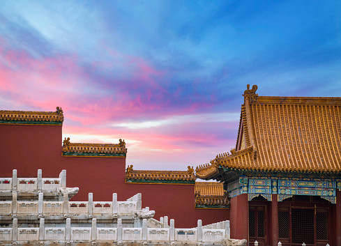 The Forbidden City Sunset in Beijing, China