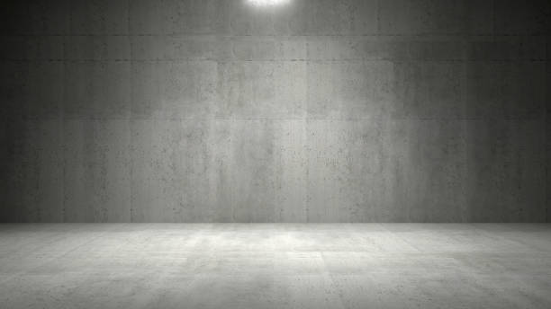 istock Empty dark abstract industrial cement wall studio room interior for display product on concrete wall background 1304672301