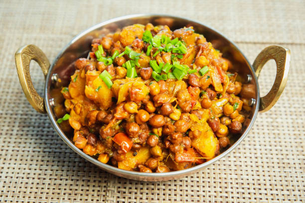 istock Aloo Chana, Potato and Black Chickpeas Indian recipe 1304673201