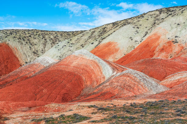 istock Amazing beautiful red mountains landscape 1304673252