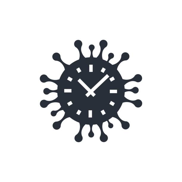 istock Time of the spread of the virus. Vector illustration isolated on white background. 1304675673