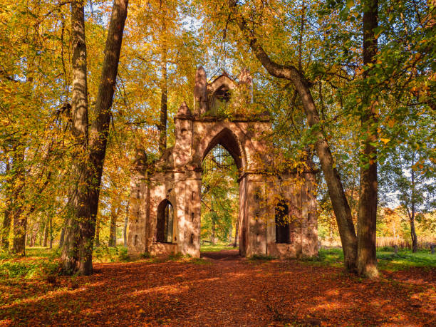 istock Autumn Demidov estate in Thais Gothic gate. 1304680874
