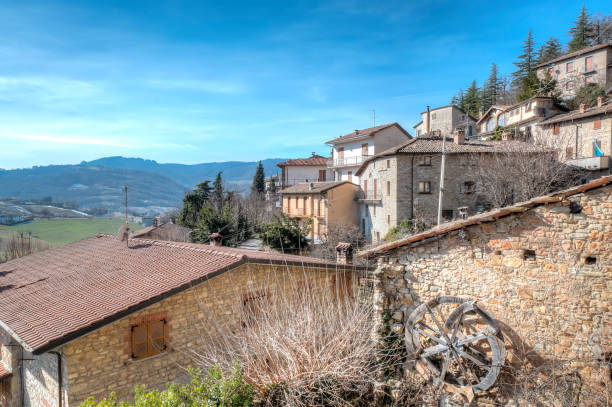 istock Zavattarello village panorama. Color image 1304681852