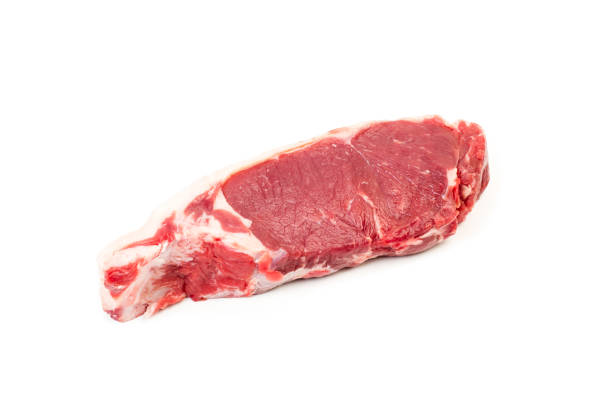 istock A raw steak isolated on a white background 1304683853