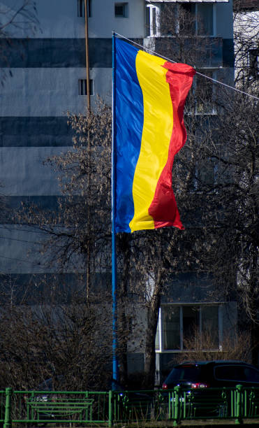 istock The flag of Romania 1304684835