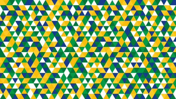Vector illustration of Geometric background in Brazil flag concept
