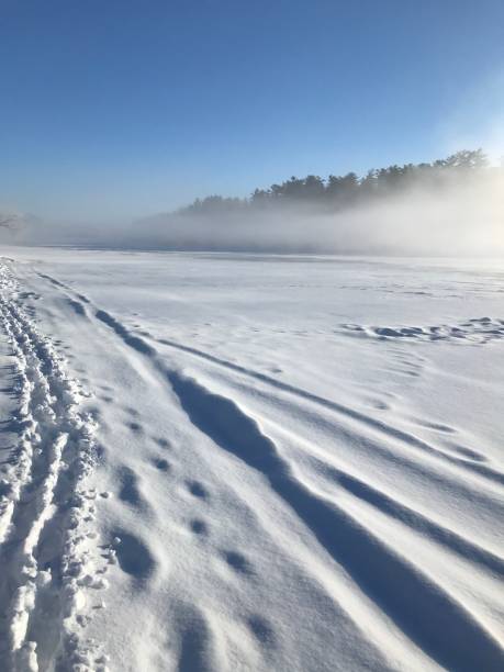 istock When the road leads to the river - Winter landscape 1304691059