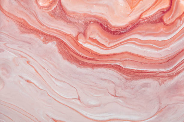istock Abstract fluid art background light pink and rose colors. Liquid marble. 1304692333