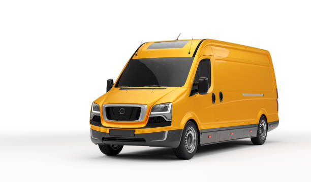 istock Van transportation truck on white background. 1304695065