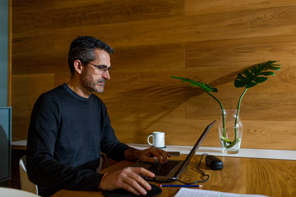 istock Business man working at home 1304696839