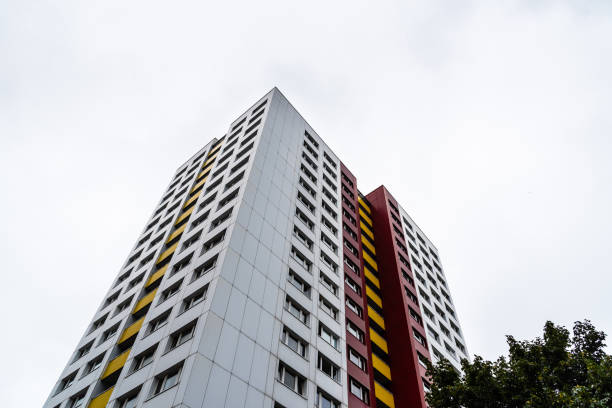 istock Residential buildings from soviet era in East Berlin 1304702645