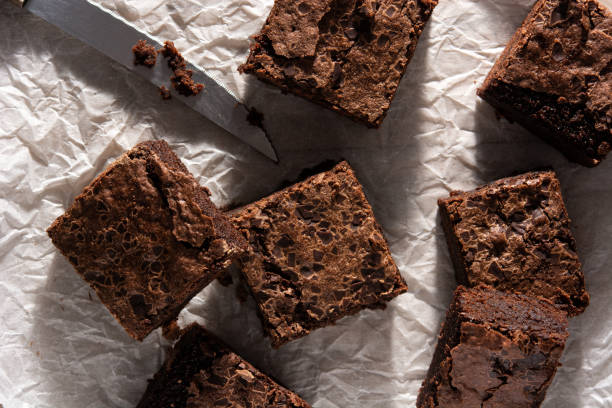 istock Homemade pieces of brownies 1304708174