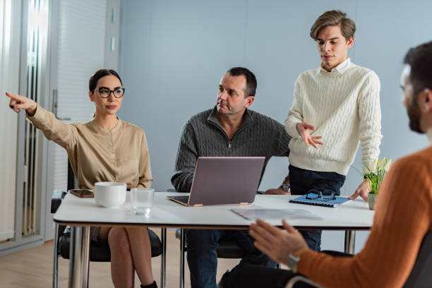 istock Young man failed on a job interview in the office. 1304714065