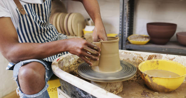 istock Clay filled hands are happy hands 1304715563