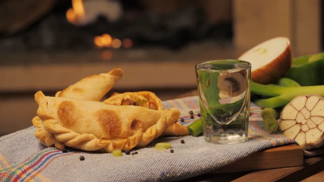 typical argentinian meal empanada cooked in oven