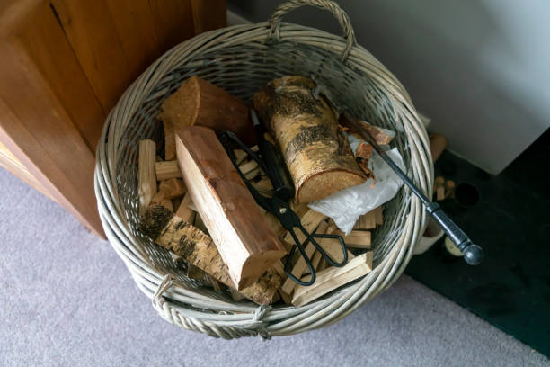 istock Log basket for a wood burner 1304718043