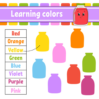 Color Logic Learning Colors Logic Puzzle For Kids Education Developing Worksheet ...